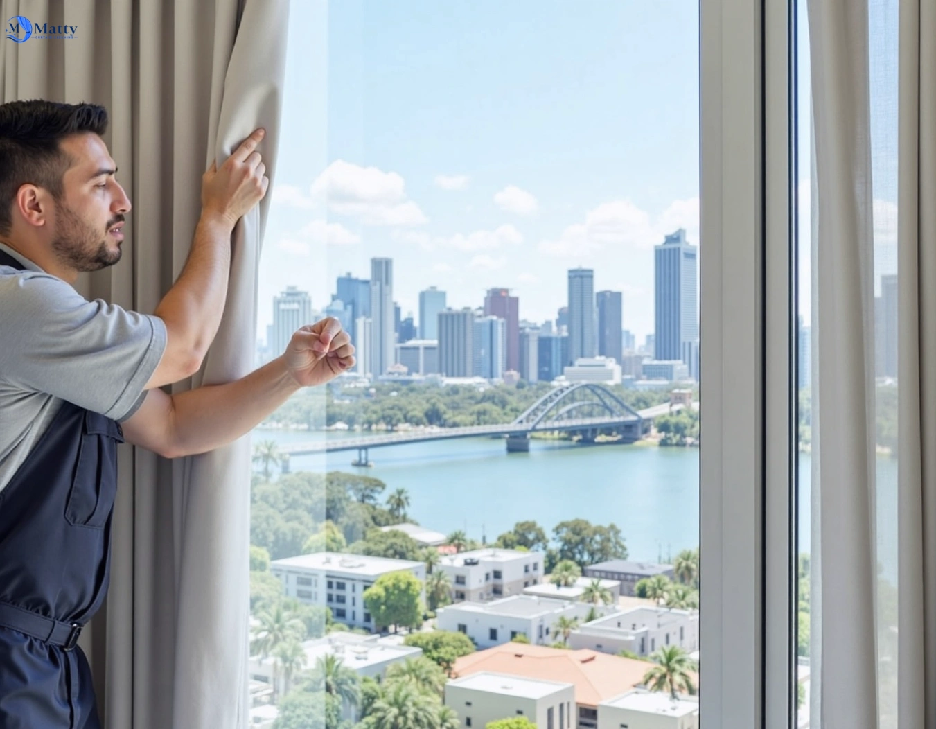 Professional curtain steam cleaning service south-maclean QLD by Matty Curtain Cleaning